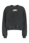 Alexander Wang T T By Alexander Wang Dark Grey Cotton Sweatshirt