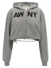 Alexander Wang T T By Alexander Wang Deconstructed Hoodie In Gray