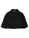 Alexander Wang T T By Alexander Wang Deconstructed Polo In Black