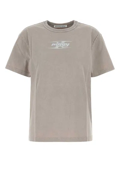 ALEXANDER WANG T DOVE GREY COTTON T-SHIRT