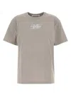 Alexander Wang T T By Alexander Wang Dove Grey Cotton T Shirt In Washedoyster