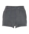 Alexander Wang T T By Alexander Wang Dark Grey Cotton Blend Shorts In Black