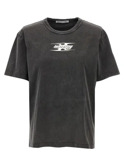 ALEXANDER WANG T EMBOSSED LOGO COTTON T-SHIRT