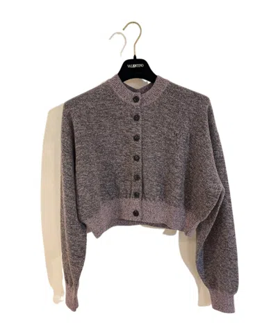 Alexander Wang T Embossed Logo Decorative Cardigan In Black