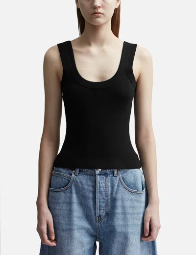 ALEXANDER WANG T EMBOSSED LOGO TANK TOP