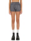 Alexander Wang T T By Alexander Wang Dark Grey Cotton Blend Shorts
