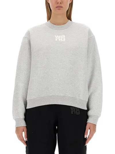 Alexander Wang T Essential Sweatshirt In Grey