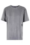 Alexander Wang T T By Alexander Wang Dark Grey Cotton T-shirt In Gray