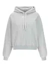 Alexander Wang T T By Alexander Wang Oversized Grey Hoodie With Subtle Logo In Grey