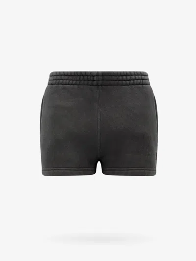 Alexander Wang T Essential Terry Shorts With Logo In Gray