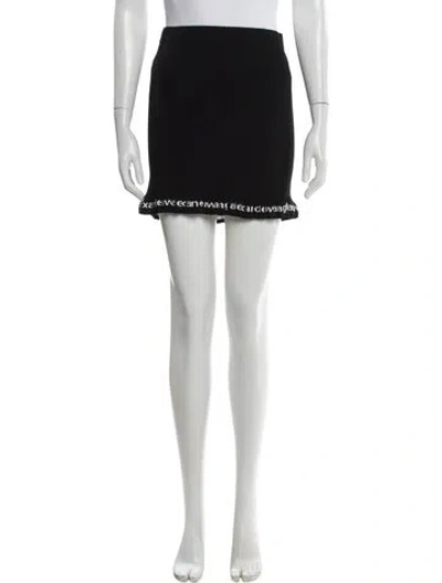 Pre-owned Alexander Wang T Eyelet Trim Mini Skirt In Black