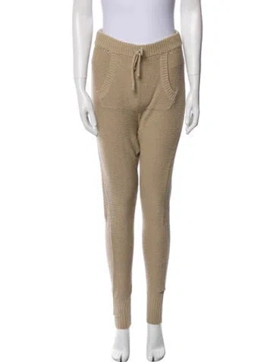 Pre-owned Alexander Wang T Eyelet Trim Sweatpants In Neutral