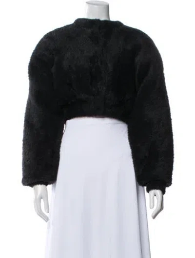 Pre-owned Alexander Wang T Faux Fur Jacket In Black