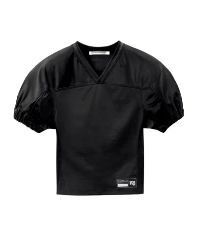 Alexander Wang T Football Padded Jersey T-shirt In Black
