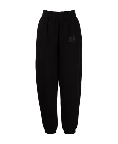 Alexander Wang T Foundation Terry Track Pants In Black
