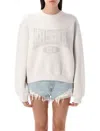 Alexander Wang T T By Alexander Wang Graphic Crew Neck Fleece In Dirty White