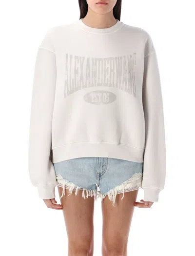 ALEXANDER WANG T GRAPHIC CREW NECK FLEECE SWEATSHIRT