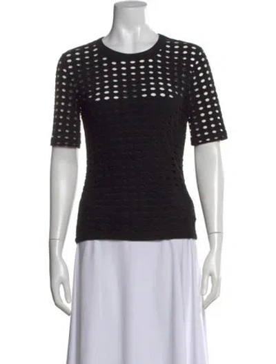 Pre-owned Alexander Wang Graphic Print Crew Neck T-shirt In Black