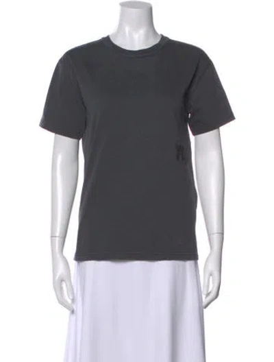 Pre-owned Alexander Wang Graphic Print Crew Neck T-shirt In Gray