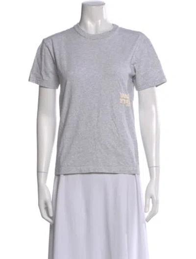 Pre-owned Alexander Wang Graphic Print Crew Neck T-shirt In Gray