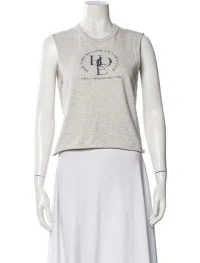 Pre-owned Alexander Wang T Graphic Print Crew Neck T-shirt In White