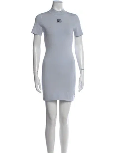 Pre-owned Alexander Wang Graphic Print Mini Dress In Purple