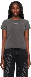 Alexander Wang T Gray Blade Logo-embossed T-shirt In 208a Washed Cedar