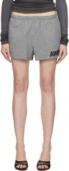 Alexander Wang T T By Alexander Wang 'running' Shorts In Dark Heather Grey