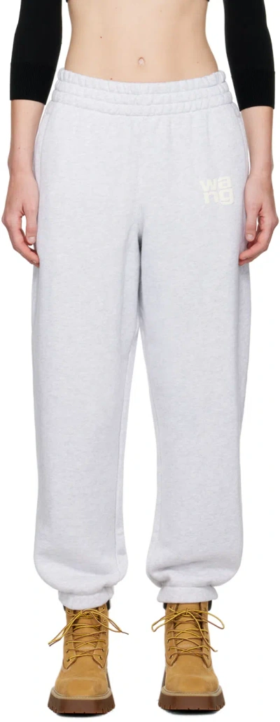 Alexander Wang T Alexanderwang.t Grey Terry Foundation Lounge Pants In Light Heather Grey