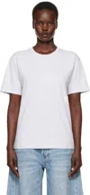 Alexander Wang T T By Alexander Wang Essential T-shirt In Lt Hthr Grey 050