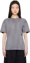 Alexander Wang T T By Alexander Wang Dark Grey Cotton T-shirt In Washed Ashphalt