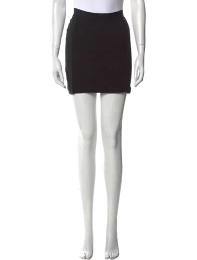Pre-owned Alexander Wang T Grosgrain Trim Mini Skirt In Black