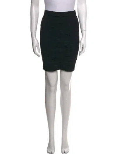 Pre-owned Alexander Wang T Grosgrain Trim Mini Skirt In Black