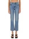 Alexander Wang T T By Alexander Wang Light Wash High Waist Jeans In Denim