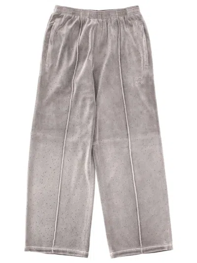 Alexander Wang T Jogger Pants With Logo In Gray