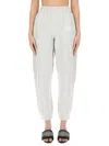 Alexander Wang T T By Alexander Wang Puff Logo Essential Terry Sweatpants In Grey