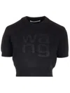 Alexander Wang T Knitted T-shirt In Black