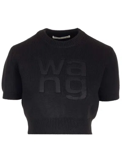 Alexander Wang T Knitted T-shirt In Black