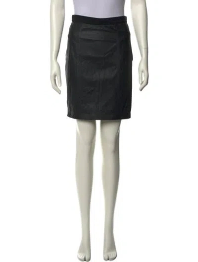Pre-owned Alexander Wang T Lambskin Mini Skirt In Black