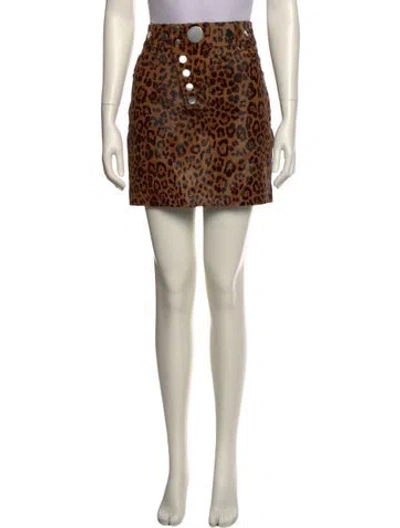 Pre-owned Alexander Wang T Lambskin Mini Skirt In Multi