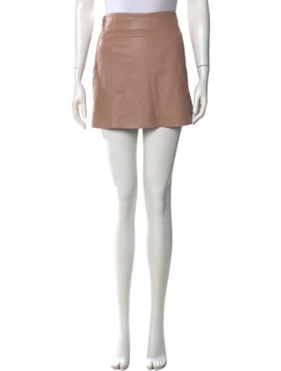 Pre-owned Alexander Wang T Lambskin Mini Skirt In Pink