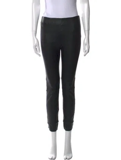 Pre-owned Alexander Wang T Lambskin Skinny Leg Pants In Black