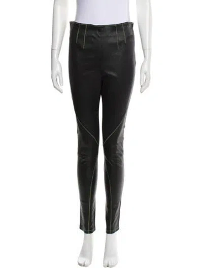 Pre-owned Alexander Wang T Lambskin Skinny Leg Pants In Black