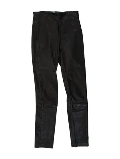 Pre-owned Alexander Wang T Lambskin Skinny Leg Pants In Black