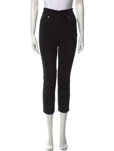 Pre-owned Alexander Wang T Lambskin Straight Leg Pants In Black