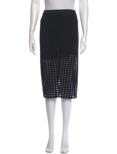 Pre-owned Alexander Wang T Lasercut Accents Knee-length Skirt In Black
