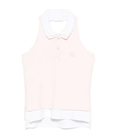 Alexander Wang T Layered Polo Mini Halter Top In White
