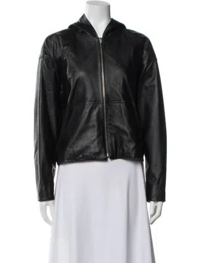 Pre-owned Alexander Wang T Leather Jacket In Black