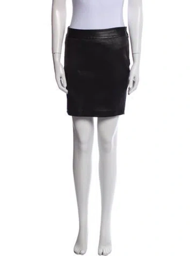Pre-owned Alexander Wang T Leather Mini Skirt In Black