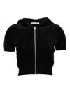 Alexander Wang T Logo Chenille Cropped Hoodie